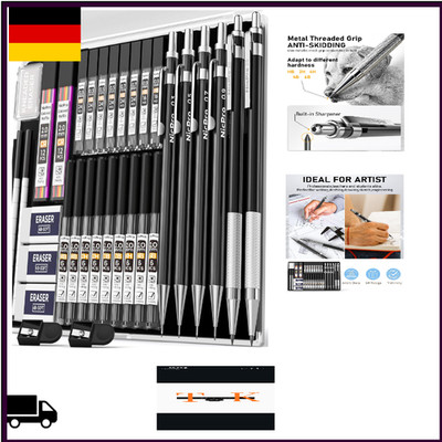 Nicpro Druckbleistift Set 34 Stück Metall HB 0,3 0,5