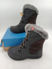 Columbia Boots Youth Size 5 Black Ice Maiden Lace II Snow Waterproof Insulated