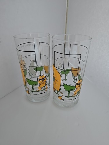 Set 2 Bicchieri Cartoni Animati Anchor Hocking 1977 Vintage X MARCHI IL PUNTO - Foto 2 di 5