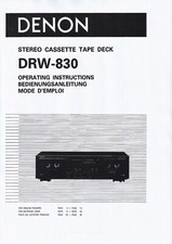 Bedienungsanleitung-Operating Instructions für Denon DRW-830 