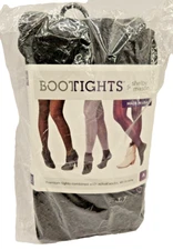 NEW Boot Tights Sock Shelby Mason ankle size A BLACK CHEETAH pattern made USA