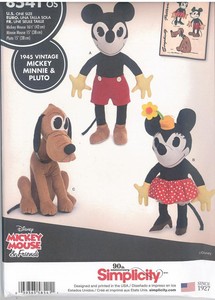 Retro Vintage 40s Simplicity Pattern Mickey Minnie Dumbo Stuffed Disney U Pick Naaipatronen Creatieve Hobby S Workbenchprojects Com