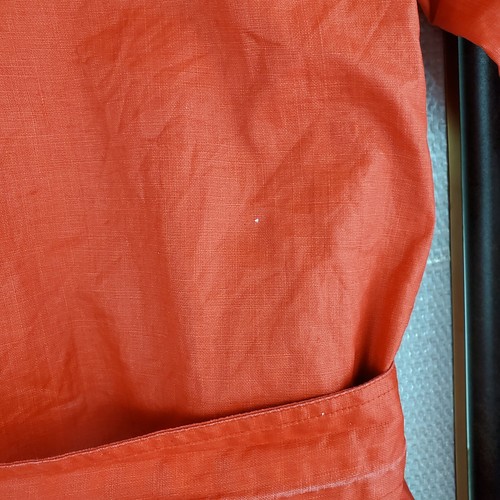 RARE BELSTAFF Size 44 Medium Waxed Linen Belted Red Mens Moto Field Jacket Coat - Picture 11 of 12