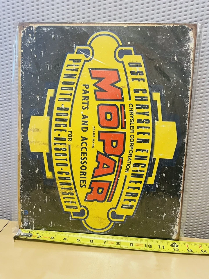 Vintage Style Chrysler Mopar Car Parts Automotive Advertising Sign 16” X 12” - Image 3 of 4