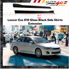 For Mitsubishi Lancer Evo X10 Rocker Panel Lip Gloss Black Side Skirts Extension For Mitsubishi Lancer Evo X10 Rocker Panel Lip Gloss Black Side Skirts Extension
