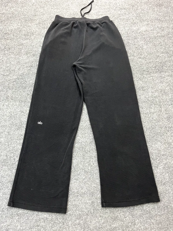 alo-yoga micro waffle wide leg baggy high rise lounge athleisure pants