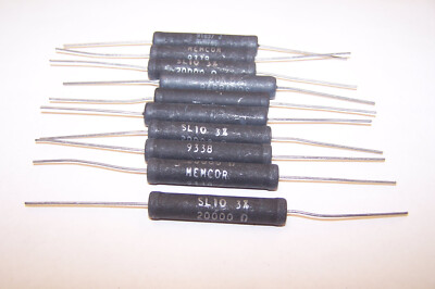 10 20,000 Ohm 20K Ohm 10% 10W Axial Power Wirewound Resistors 61P32030703 NEW