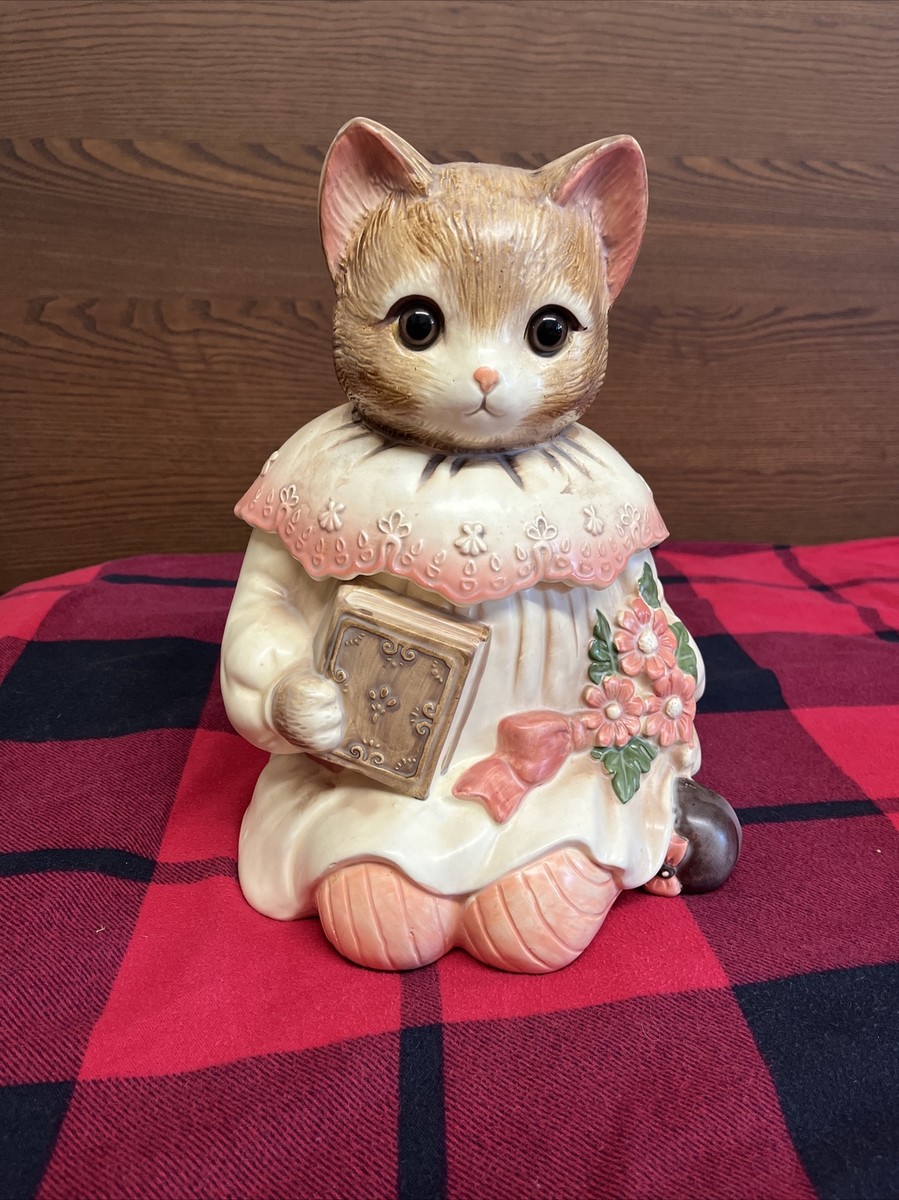 VINTAGE SET OF 2 COOKIE JARS MERVYNS MILTON SAILOR CAT & EMILY THE