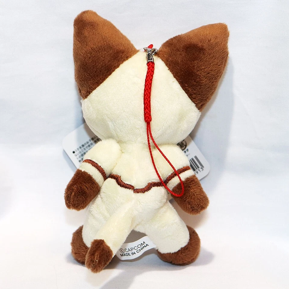 CAPCOM Monster Hunter Wilds Airou Palico Teddy Charm Plush Toy Store L/E MHWs - Image 4 of 4