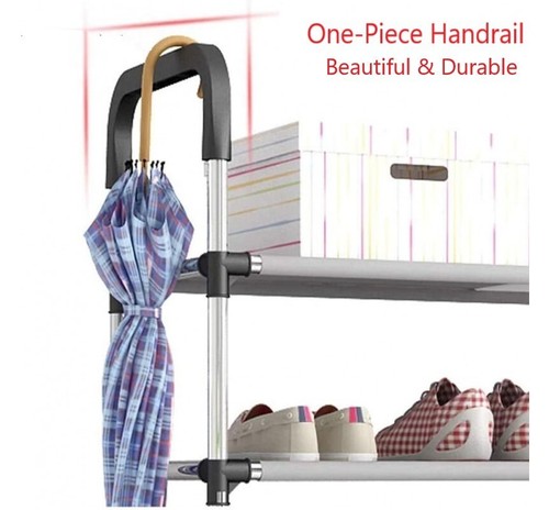 5-Tiers Shoe Rack, Smart Shoe Storage, Organizer in Black & Silver - Picture 13 of 18