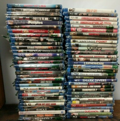 Preowned 167x Blue Ray DVD Lot Movies Action Thriller Comedy