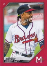 2022 Mississippi Braves Justin Dean RC Rookie Atlanta