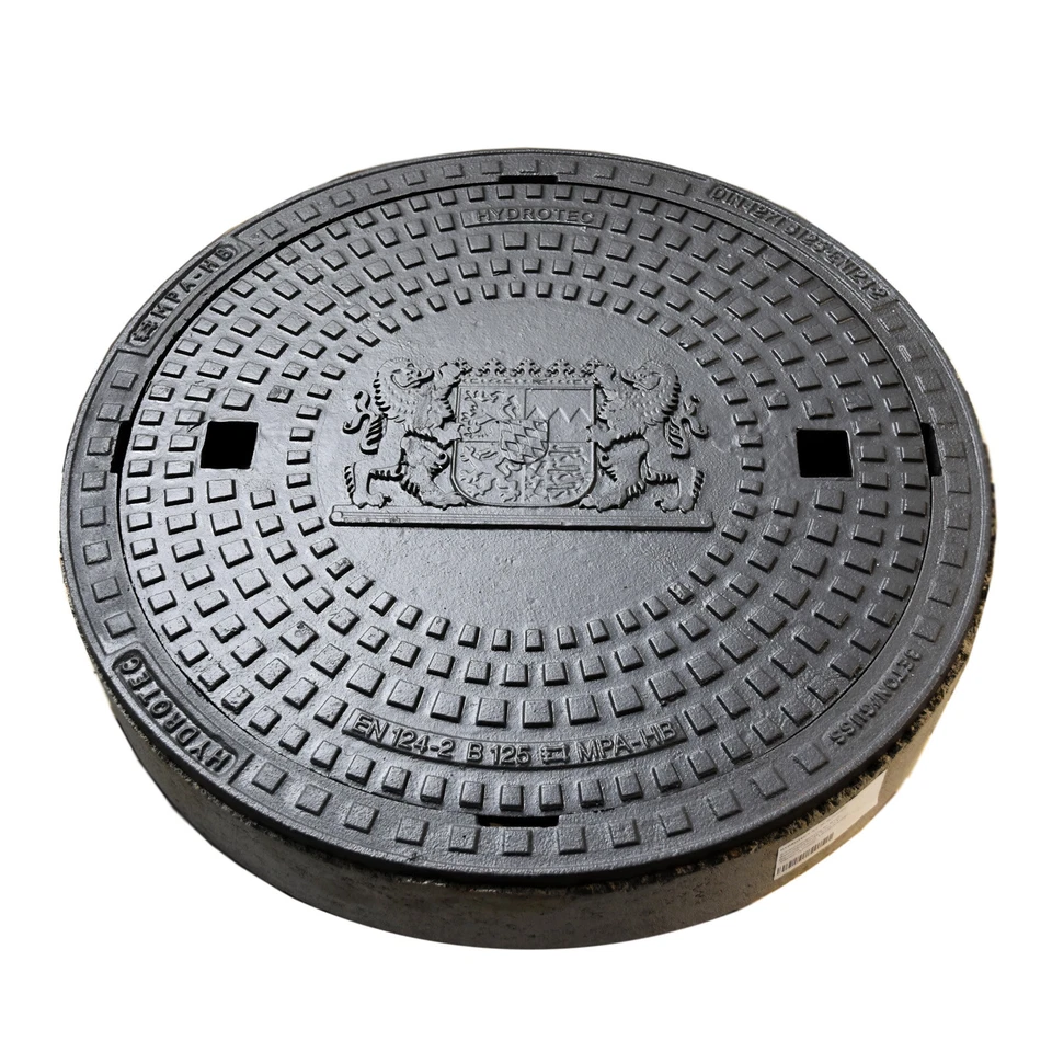 HYDROTEC Gully Kanaldeckel Schachtdeckel Gullydeckel Länderwappen Bayern Guss - Bild 2 von 4