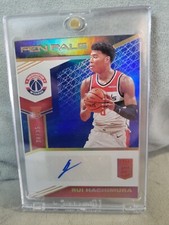 2019-20 Panini Donruss Elite Pen Pals Rui Hachimura RC Autograph Blue Holo 30/35