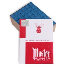 MASTER Pool cue Billiard Premium Quality CHALK - ONE GROSS - 144 PCS - 7 colors