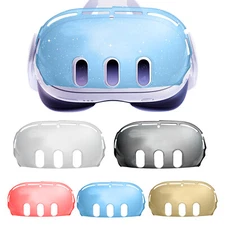VR Headset Mask TPU Transparent Protective Shell Cover for Quest 3 VR Glasses