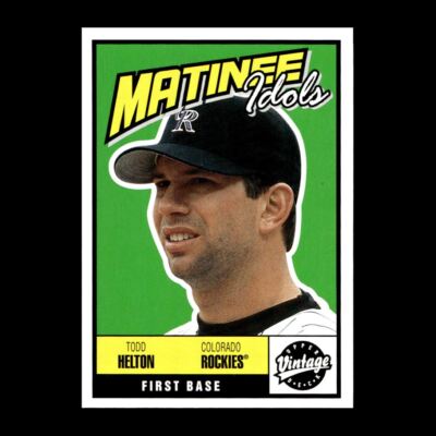 Todd Helton 2000 Upper Deck Vintage Colorado Rockies M6 R326m 3 Ebay 