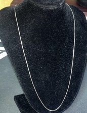 Italy 925 Sterling Silver Diamond Cut 22  2mm Delicate Chain