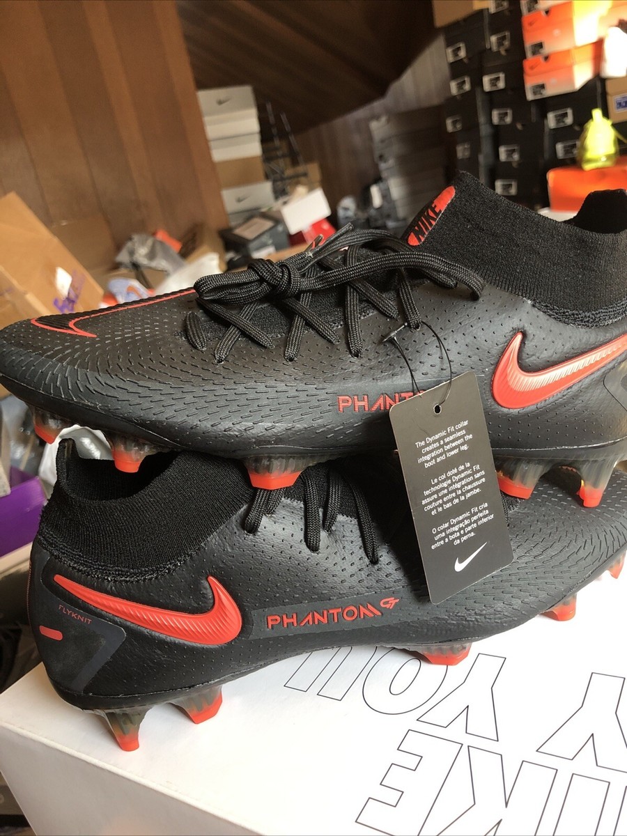 Nike Phantom GT Elite DF FG Black Red Soccer Cleats Men's CW6589