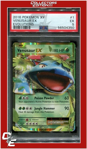 Evolutions 1 Venusaur EX PSA 5