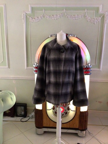 Vintage Style Grey Mix Swing Jacket Size 10 - Picture 2 of 9