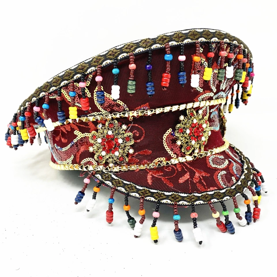 Sombrero Steampunk RAVE Estilo Capitán Lujo Mujeres Niña Estrás Lentejuelas Foto 2 de 4