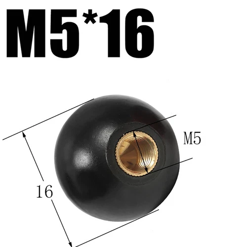 Schwarz /Rot Kugelknopf M4 M6 M8 M10 M12 M16 Kopf Griff Hebel Knopf Innengewinde - Bild 38 von 56