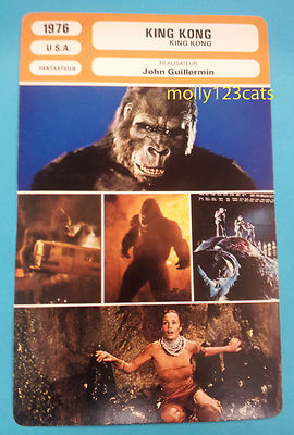 Remake  movie King Kong film card Jeff Bridges Jessica Lange French Trade Card 