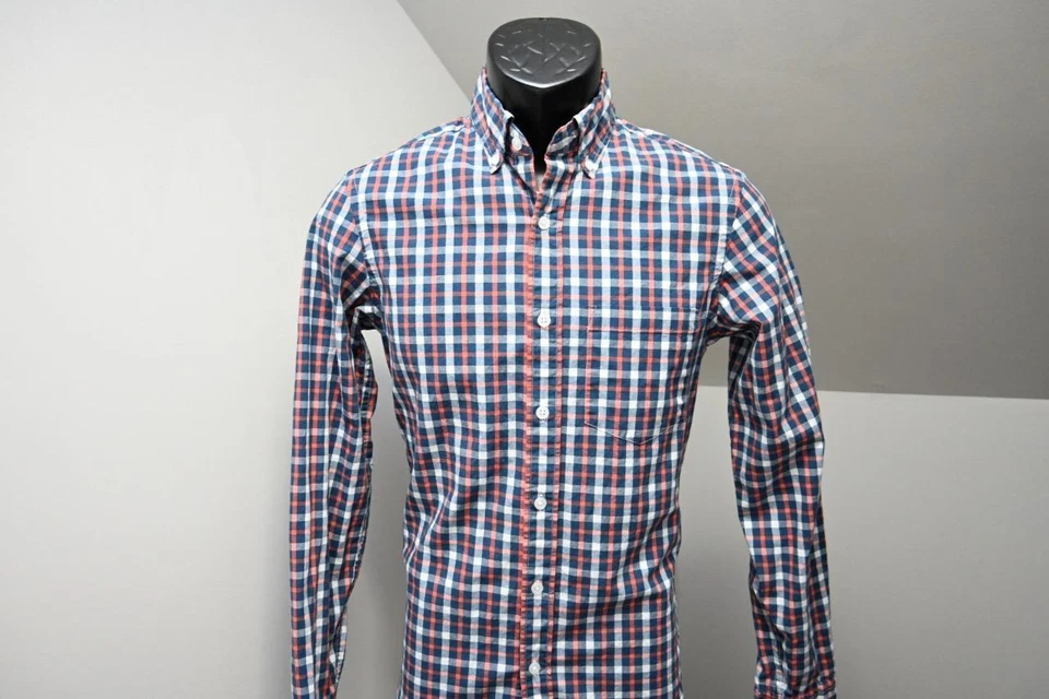J Crew Flex Oxford Slim Fit Dress Shirt Plaid Button Up Mens XS XSMALL - Image 3 of 4