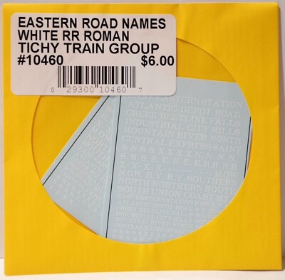 Tichy Train Group #10460  EASTERN WORDS SET WHITE RR