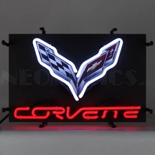 C7 flags Corvette neon sign Licensed by GM and NEONETICS Stingray wall lamp 2019