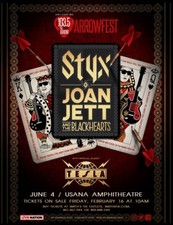 STYX /JOAN JETT & THE BLACKHEARTS /TESLA 2018 SALT LAKE CONCERT TOUR POSTER-Rock