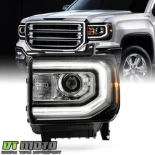 2016-2018 GMC Sierra 1500 HID/Xenon Type LED DRL Projector Headlight - Driver