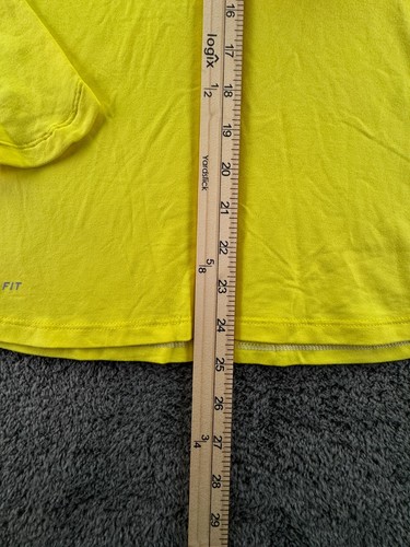 Nike Dri-fit Yellow 1/4 Zip Pullover Medium Lightweight Active Adult Workout - Picture 3 of 12