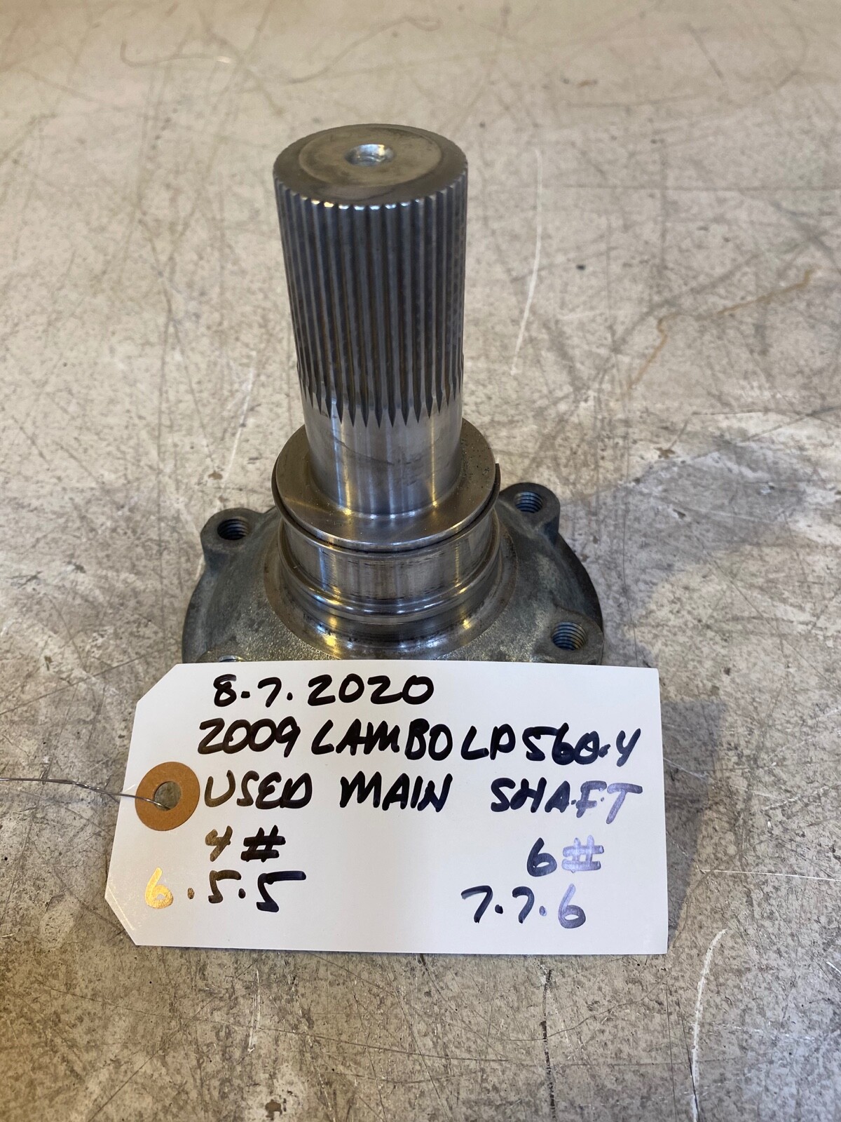 2009 Lamborghini Gallardo LP560-4 - Used Transmission Main Shaft - 086525356D