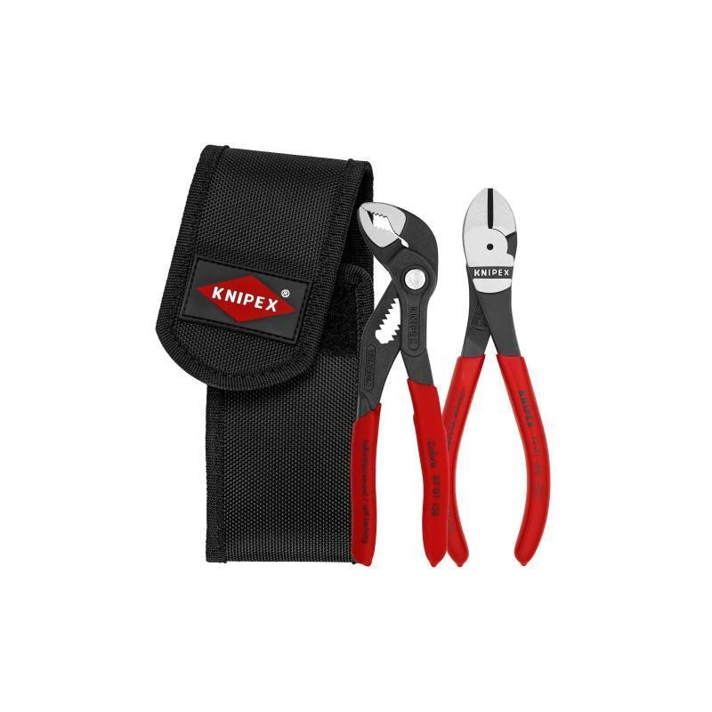 Knipex 00 20 72 V02 2 Pc Mini Pliers In Belt Pouch (74 01 160 & 87 01 125)