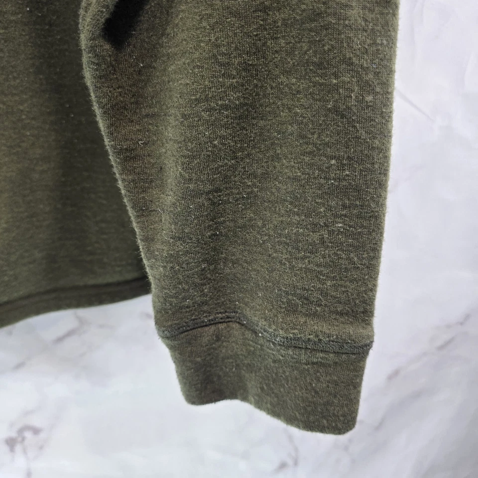 Nau Hoodie Womens Large Green Wool Blend Pullover Sweatshirt Sweater Henley  - Image 4 of 4