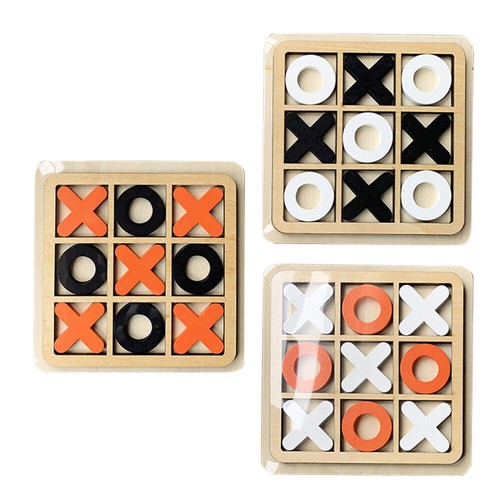 2 PCS Tic Toe Game Child Chess Board for Adults Family Room Decor - Picture 2 of 12