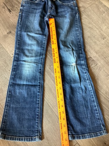 Mossimo Supply Co Girls Youth Boot Cut Blue Jeans Size 8 Denim Adjustable Waist - Picture 9 of 10