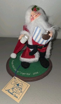 1994 Annalee Doll Society Logo SANTA w/ Cookie 7'' With Tag 9656 