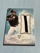 2015 Topps Triple Threads - Unity Jumbo Relics Marcell Ozuna #UJR-MO 2/3