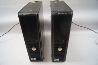 LOT (2) Dell OptiPlex 755 80GB HD 1GB RAM OS Not Checked WORKING READ PoR E351