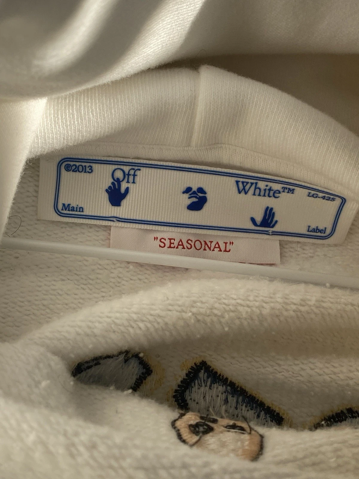 Felpa con cappuccio Off White Graffiti taglia media