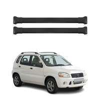 DachträGer GrundtäGer FüR Suzuki Ignis I 2004-2006 FL 5TüR 75Kg Alu Schwarz 2Tlg