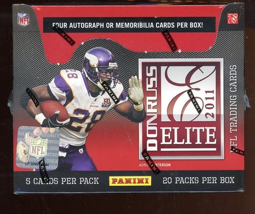 2011 DONRUSS ELITE HOBBY SCATOLA CALCIO SIGILLATA 20 CONFEZIONI, 5 CARTE PER CONFEZIONE - Foto 1 di 2