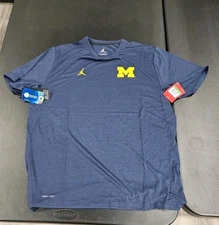 College On Field Apparel Jordan University Michigan U T-Shirt Brand New XL AAC