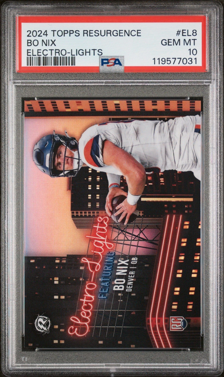 Bo Nix Topps Resurgence Electro-Lights #EL8 Base