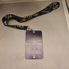 Twilight Saga Marathon ID Badge and Lanyard November 15 2012, See Pics for Cond