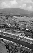 C102 Germany Bad Bellingen River Panoramic view RPPC  vintage postcard