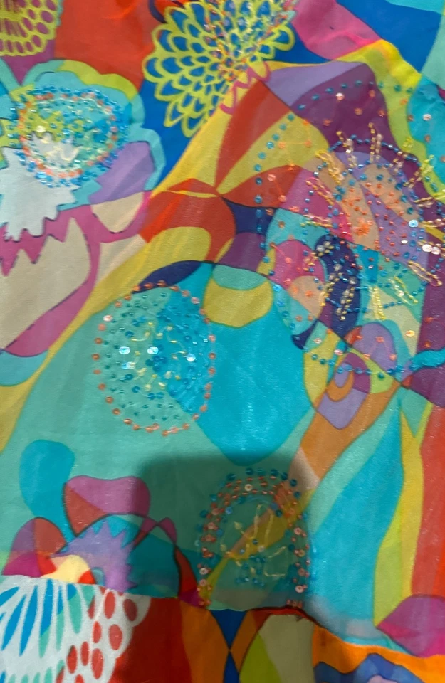 Vestido midi halter con cuentas de seda David Meister | Vintage Y2K talla 8 estilo de moda Foto 4 de 4